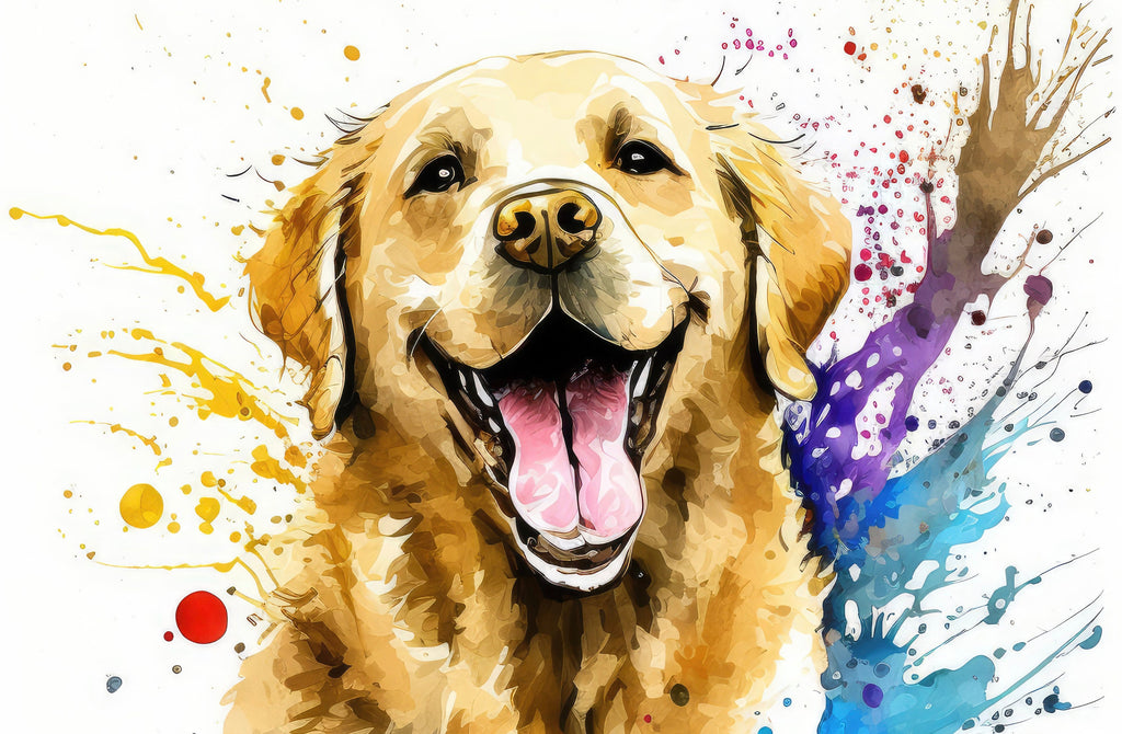 Golden Retriever Dog Watercolor Print Cute Pet Keepsake Wall Art Dog Lover Gift Adorable Canine Home Decor for Puppy Dog Lovers!