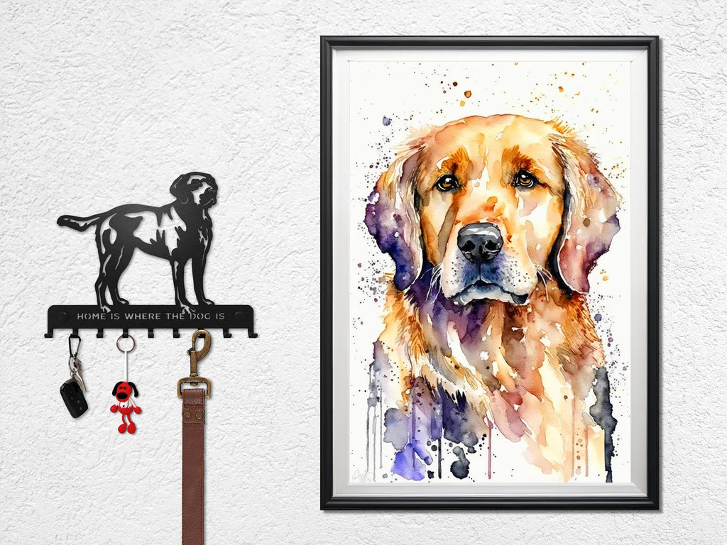 Golden Retriever Dog Watercolor Print Cute Pet Keepsake Wall Art Dog Lover Gift Adorable Canine Home Decor for Puppy Dog Lovers!