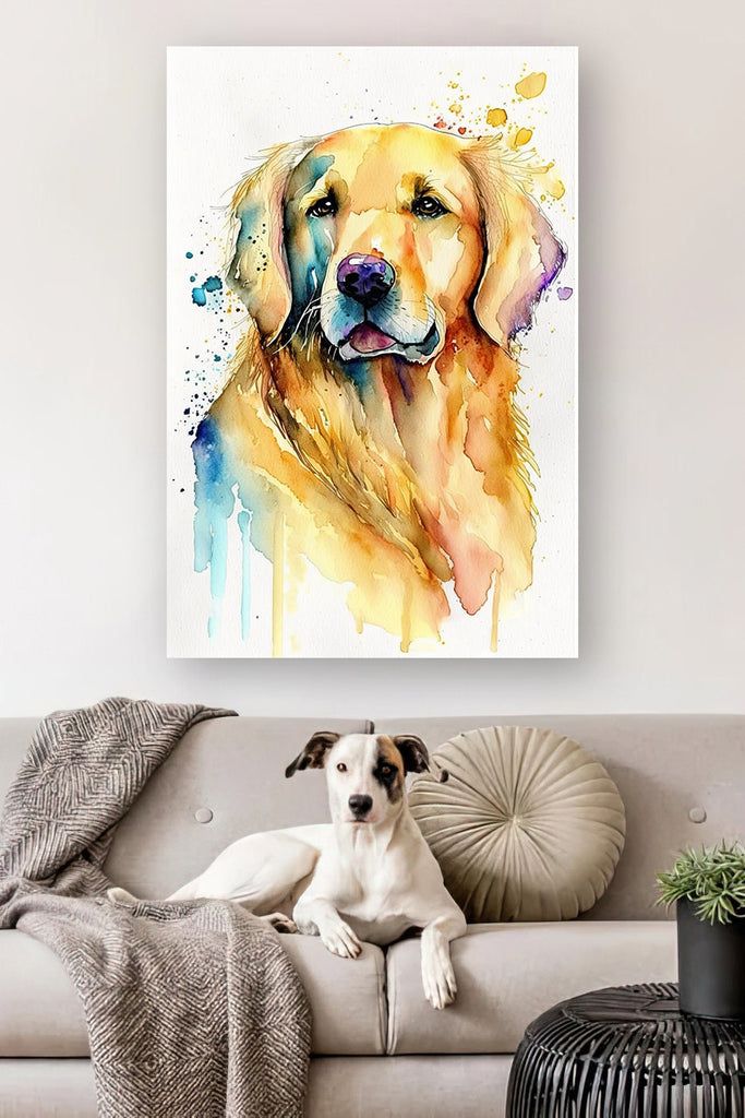 Golden Retriever Dog Watercolor Print Cute Pet Keepsake Wall Art Dog Lover Gift Adorable Canine Home Decor for Puppy Dog Lovers!