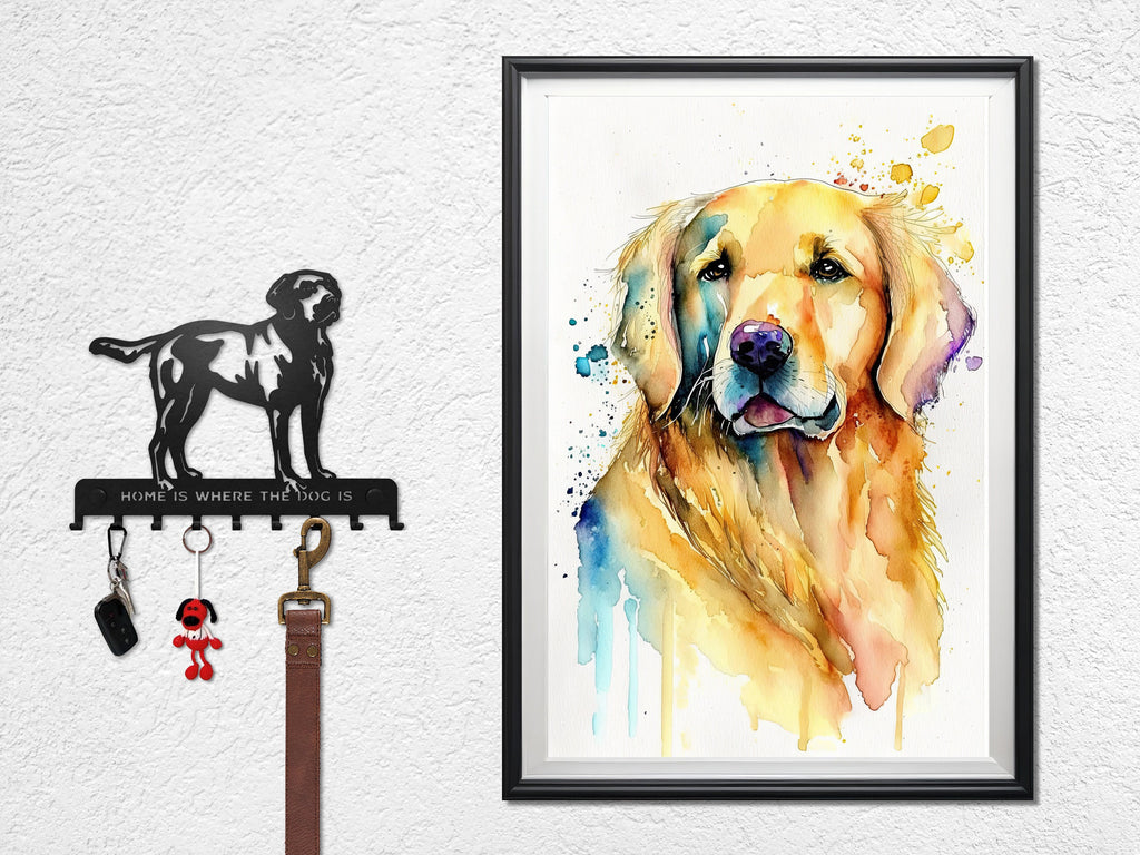 Golden Retriever Dog Watercolor Print Cute Pet Keepsake Wall Art Dog Lover Gift Adorable Canine Home Decor for Puppy Dog Lovers!