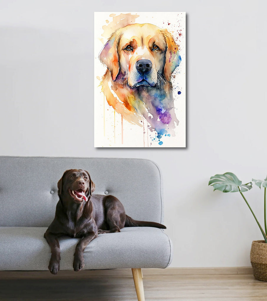 Golden Retriever Dog Watercolor Print Cute Pet Keepsake Wall Art Dog Lover Gift Adorable Canine Home Decor for Puppy Dog Lovers!