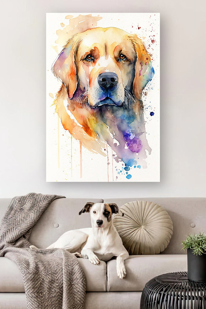 Golden Retriever Dog Watercolor Print Cute Pet Keepsake Wall Art Dog Lover Gift Adorable Canine Home Decor for Puppy Dog Lovers!