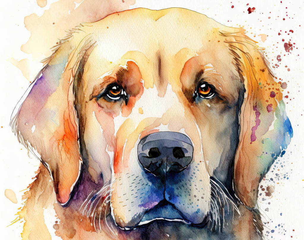 Golden Retriever Dog Watercolor Print Cute Pet Keepsake Wall Art Dog Lover Gift Adorable Canine Home Decor for Puppy Dog Lovers!