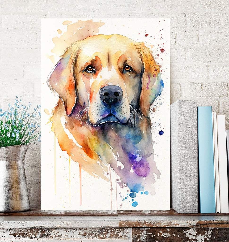 Golden Retriever Dog Watercolor Print Cute Pet Keepsake Wall Art Dog Lover Gift Adorable Canine Home Decor for Puppy Dog Lovers!