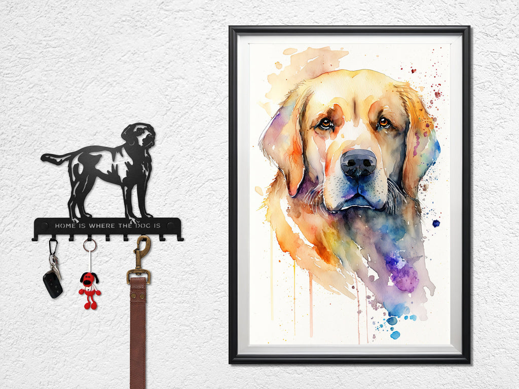 Golden Retriever Dog Watercolor Print Cute Pet Keepsake Wall Art Dog Lover Gift Adorable Canine Home Decor for Puppy Dog Lovers!