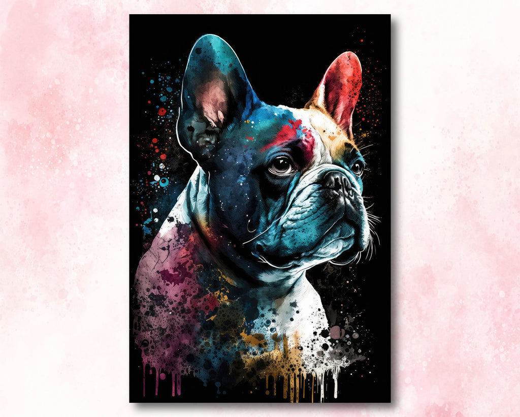 French Bulldog Watercolor Print Cute Pet Keepsake Wall Art Dog Lover Gift Adorable Canine Home Decor for Puppy Dog Lovers!