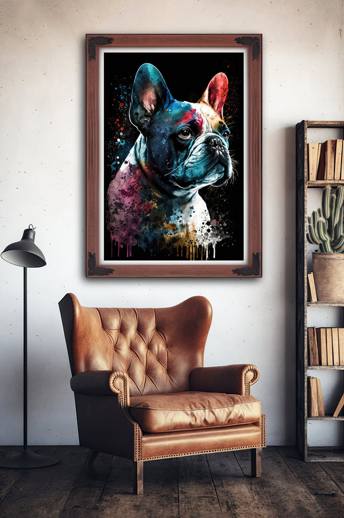 French Bulldog Watercolor Print Cute Pet Keepsake Wall Art Dog Lover Gift Adorable Canine Home Decor for Puppy Dog Lovers!