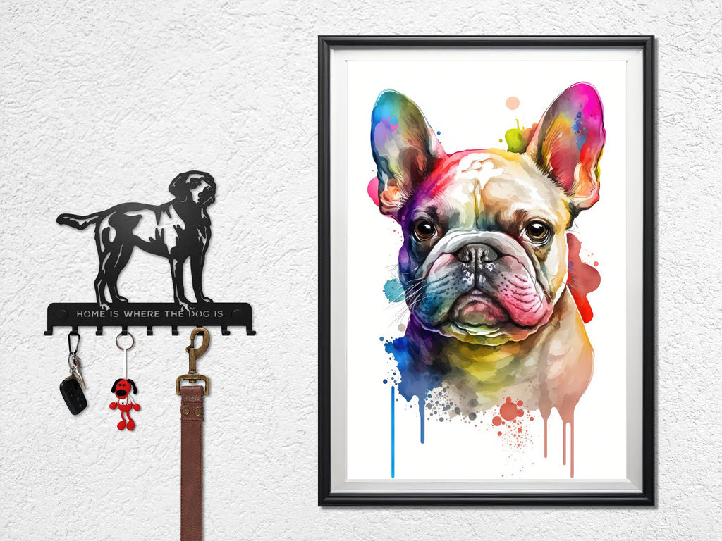 French Bulldog Watercolor Print Cute Pet Keepsake Wall Art Dog Lover Gift Adorable Canine Home Decor for Puppy Dog Lovers!