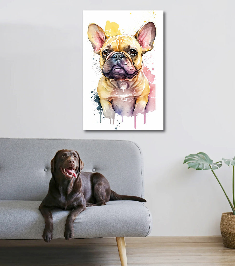 French Bulldog Watercolor Print Cute Pet Keepsake Wall Art Dog Lover Gift Adorable Canine Home Decor for Puppy Dog Lovers!