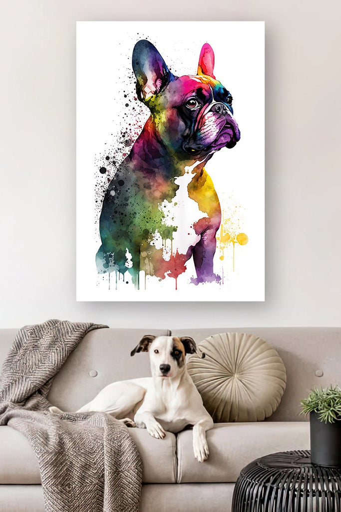 French Bulldog Watercolor Print Cute Pet Keepsake Wall Art Dog Lover Gift Adorable Canine Home Decor for Puppy Dog Lovers!