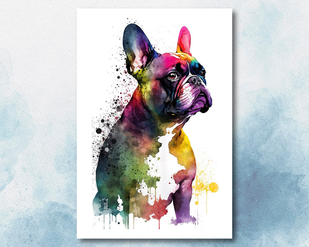 French Bulldog Watercolor Print Cute Pet Keepsake Wall Art Dog Lover Gift Adorable Canine Home Decor for Puppy Dog Lovers!