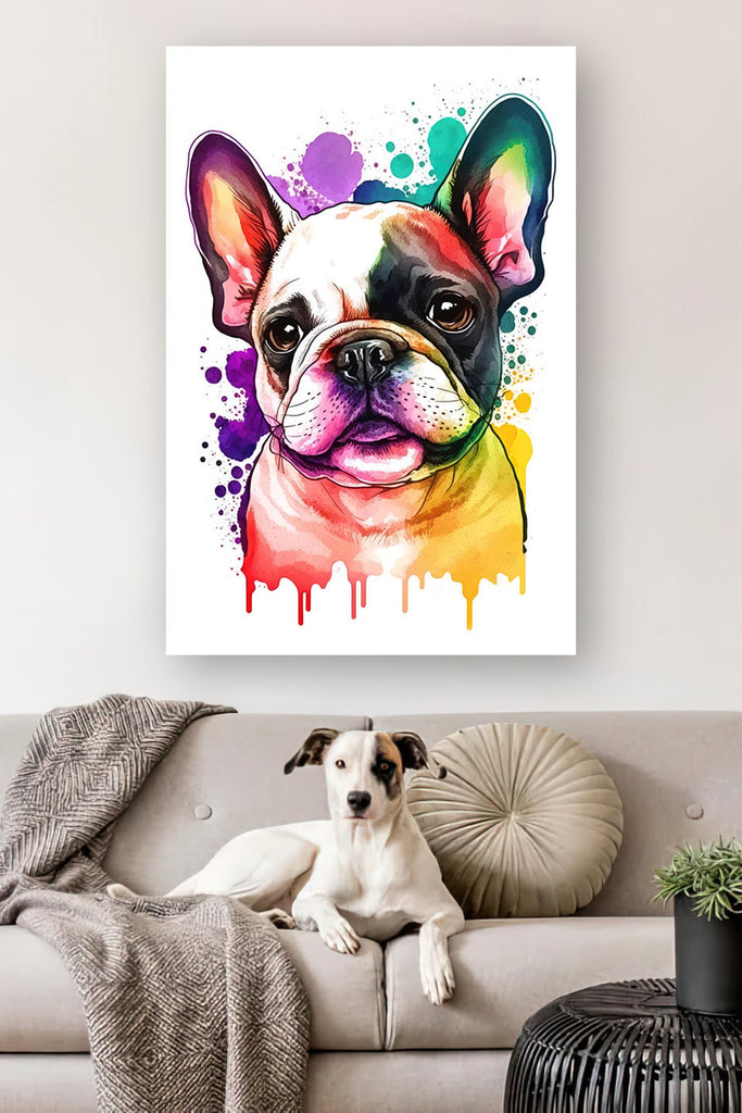 French Bulldog Watercolor Print Cute Pet Keepsake Wall Art Dog Lover Gift Adorable Canine Home Decor for Puppy Dog Lovers!