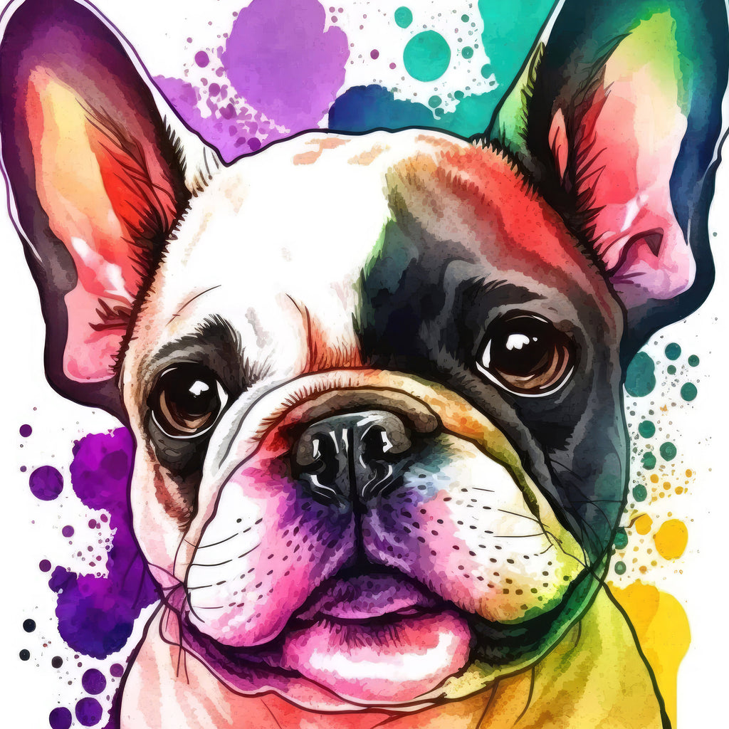 French Bulldog Watercolor Print Cute Pet Keepsake Wall Art Dog Lover Gift Adorable Canine Home Decor for Puppy Dog Lovers!