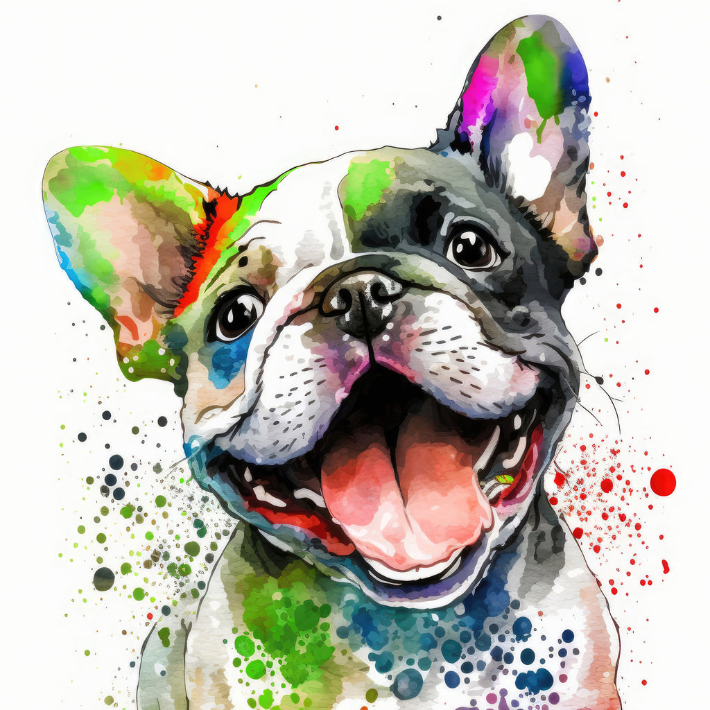 French Bulldog Watercolor Print Cute Pet Keepsake Wall Art Dog Lover Gift Adorable Canine Home Decor for Puppy Dog Lovers!