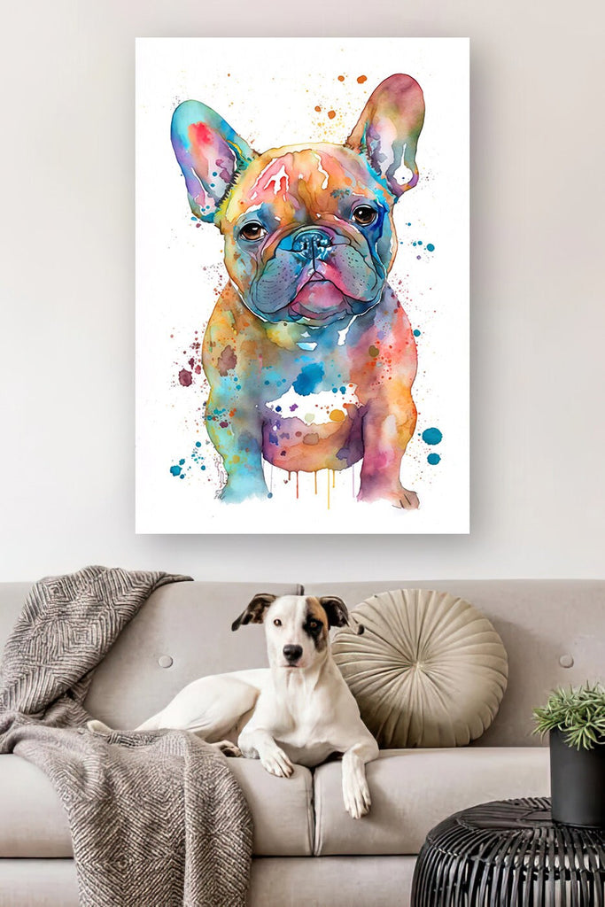 French Bulldog Watercolor Print Cute Pet Keepsake Wall Art Dog Lover Gift Adorable Canine Home Decor for Puppy Dog Lovers!