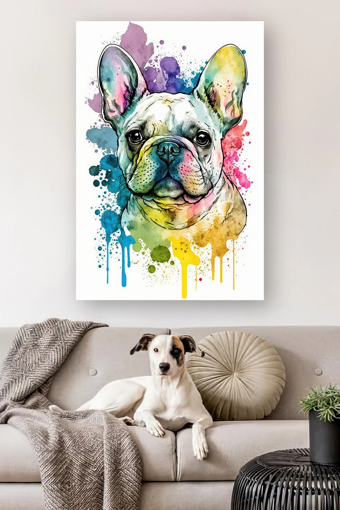 French Bulldog Watercolor Print Cute Pet Keepsake Wall Art Dog Lover Gift Adorable Canine Home Decor for Puppy Dog Lovers!