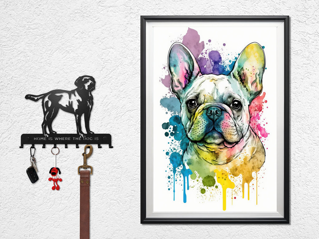 French Bulldog Watercolor Print Cute Pet Keepsake Wall Art Dog Lover Gift Adorable Canine Home Decor for Puppy Dog Lovers!