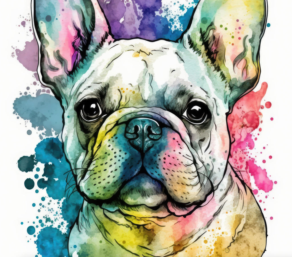 French Bulldog Watercolor Print Cute Pet Keepsake Wall Art Dog Lover Gift Adorable Canine Home Decor for Puppy Dog Lovers!