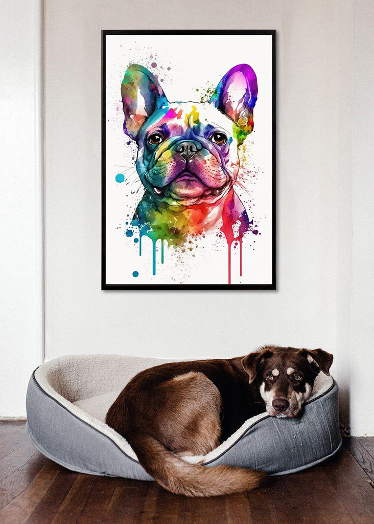 French Bulldog Watercolor Print Cute Pet Keepsake Wall Art Dog Lover Gift Adorable Canine Home Decor for Puppy Dog Lovers!