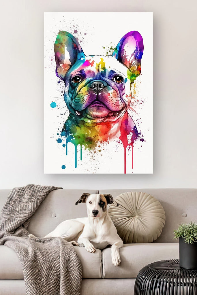 French Bulldog Watercolor Print Cute Pet Keepsake Wall Art Dog Lover Gift Adorable Canine Home Decor for Puppy Dog Lovers!