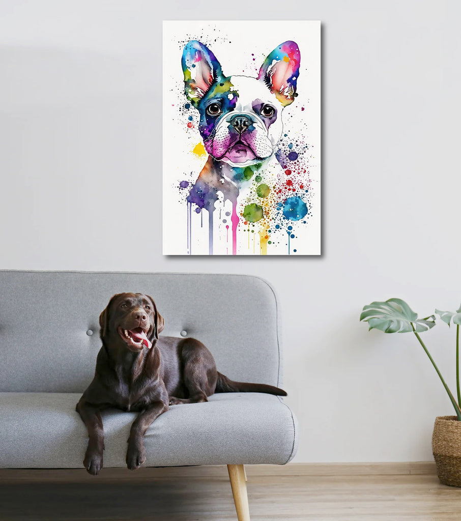 French Bulldog Watercolor Print Cute Pet Keepsake Wall Art Dog Lover Gift Adorable Canine Home Decor for Puppy Dog Lovers!