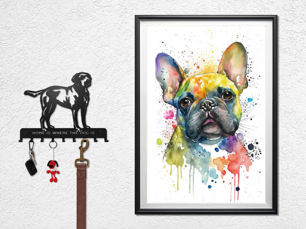 French Bulldog Watercolor Print Cute Pet Keepsake Wall Art Dog Lover Gift Adorable Canine Home Decor for Puppy Dog Lovers!