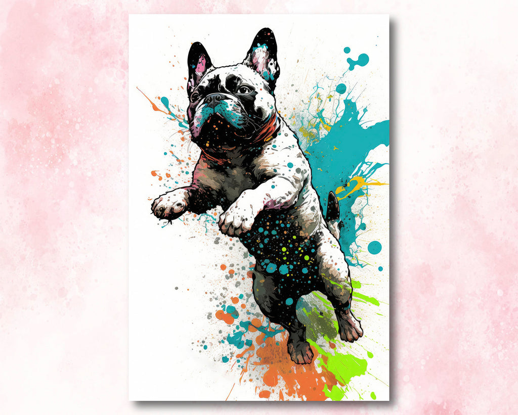 French Bulldog Watercolor Print Cute Pet Keepsake Wall Art Dog Lover Gift Adorable Canine Home Decor for Puppy Dog Lovers!