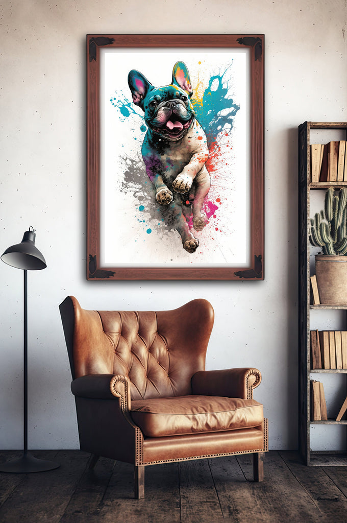 French Bulldog Watercolor Print Cute Pet Keepsake Wall Art Dog Lover Gift Adorable Canine Home Decor for Puppy Dog Lovers!