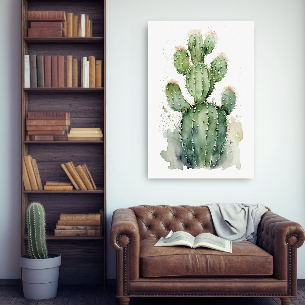 Cactus Plant Print Watercolor Painting Botanical Wall Art Southwest Artwork Gift Rustic Desert Home Decor