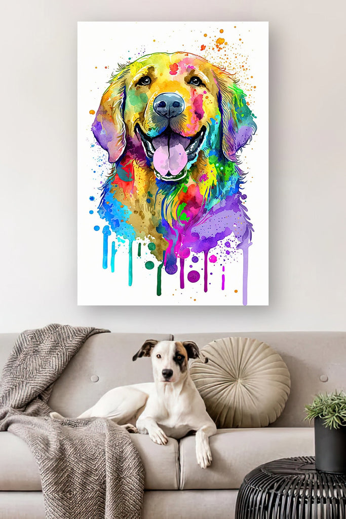 Golden Retriever Dog Watercolor Print Cute Pet Keepsake Wall Art Dog Lover Gift Adorable Canine Home Decor for Puppy Dog Lovers!