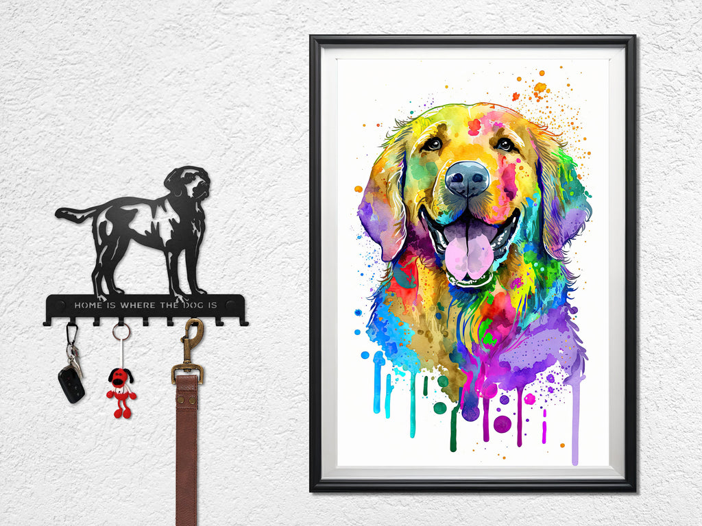 Golden Retriever Dog Watercolor Print Cute Pet Keepsake Wall Art Dog Lover Gift Adorable Canine Home Decor for Puppy Dog Lovers!