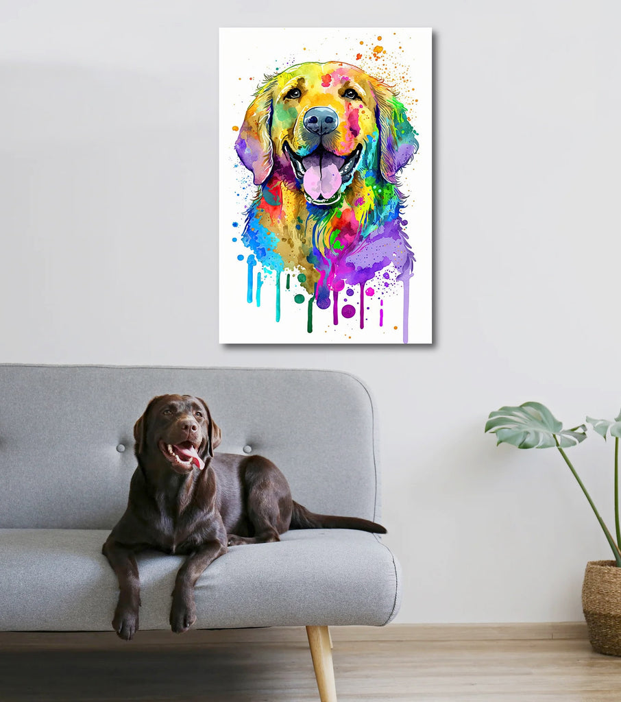 Golden Retriever Dog Watercolor Print Cute Pet Keepsake Wall Art Dog Lover Gift Adorable Canine Home Decor for Puppy Dog Lovers!