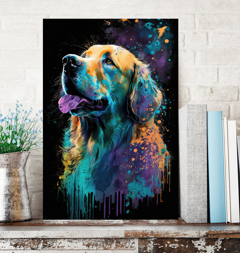 Golden Retriever Dog Watercolor Print Cute Pet Keepsake Wall Art Dog Lover Gift Adorable Canine Home Decor for Puppy Dog Lovers!