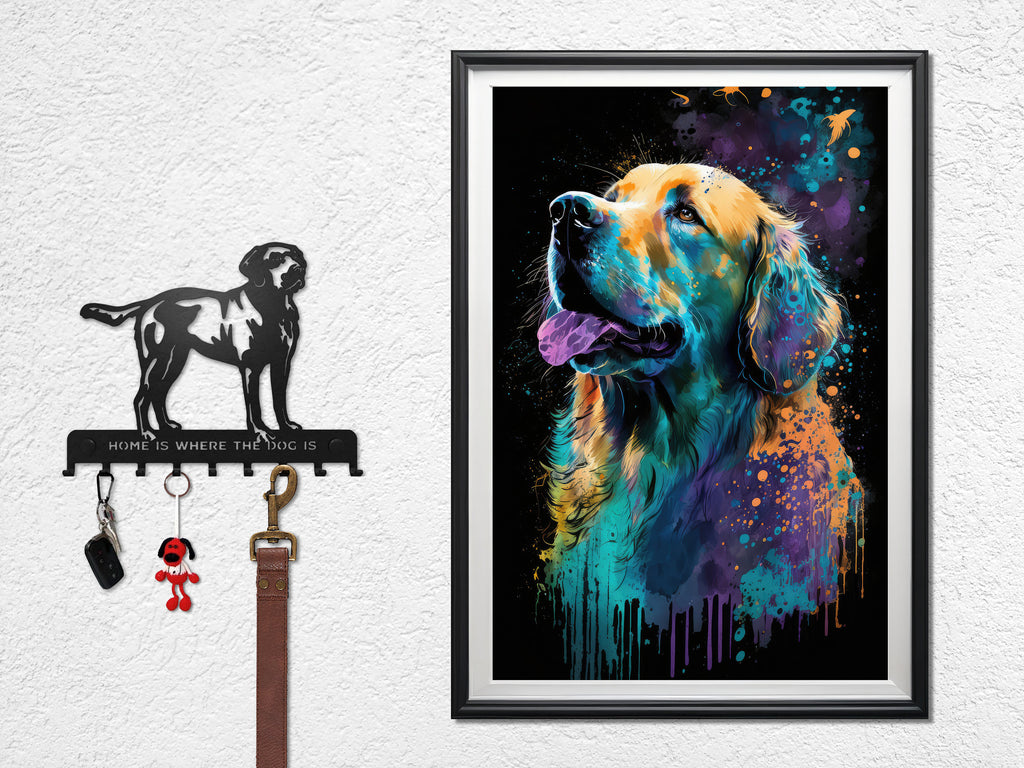 Golden Retriever Dog Watercolor Print Cute Pet Keepsake Wall Art Dog Lover Gift Adorable Canine Home Decor for Puppy Dog Lovers!