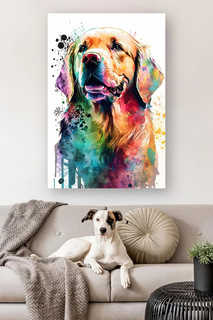 Golden Retriever Dog Watercolor Print Cute Pet Keepsake Wall Art Dog Lover Gift Adorable Canine Home Decor for Puppy Dog Lovers!