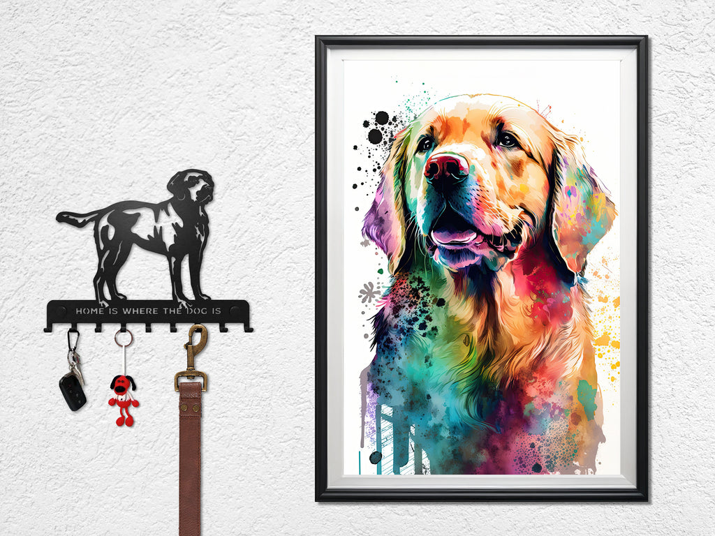 Golden Retriever Dog Watercolor Print Cute Pet Keepsake Wall Art Dog Lover Gift Adorable Canine Home Decor for Puppy Dog Lovers!