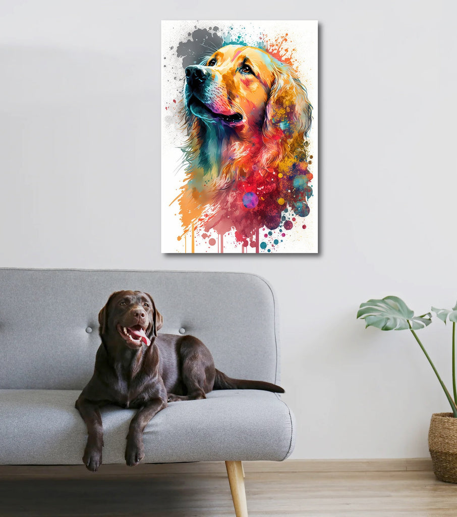 Golden Retriever Dog Watercolor Print Cute Pet Keepsake Wall Art Dog Lover Gift Adorable Canine Home Decor for Puppy Dog Lovers!