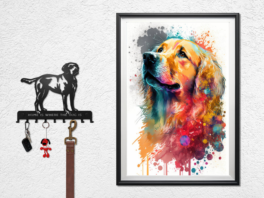 Golden Retriever Dog Watercolor Print Cute Pet Keepsake Wall Art Dog Lover Gift Adorable Canine Home Decor for Puppy Dog Lovers!