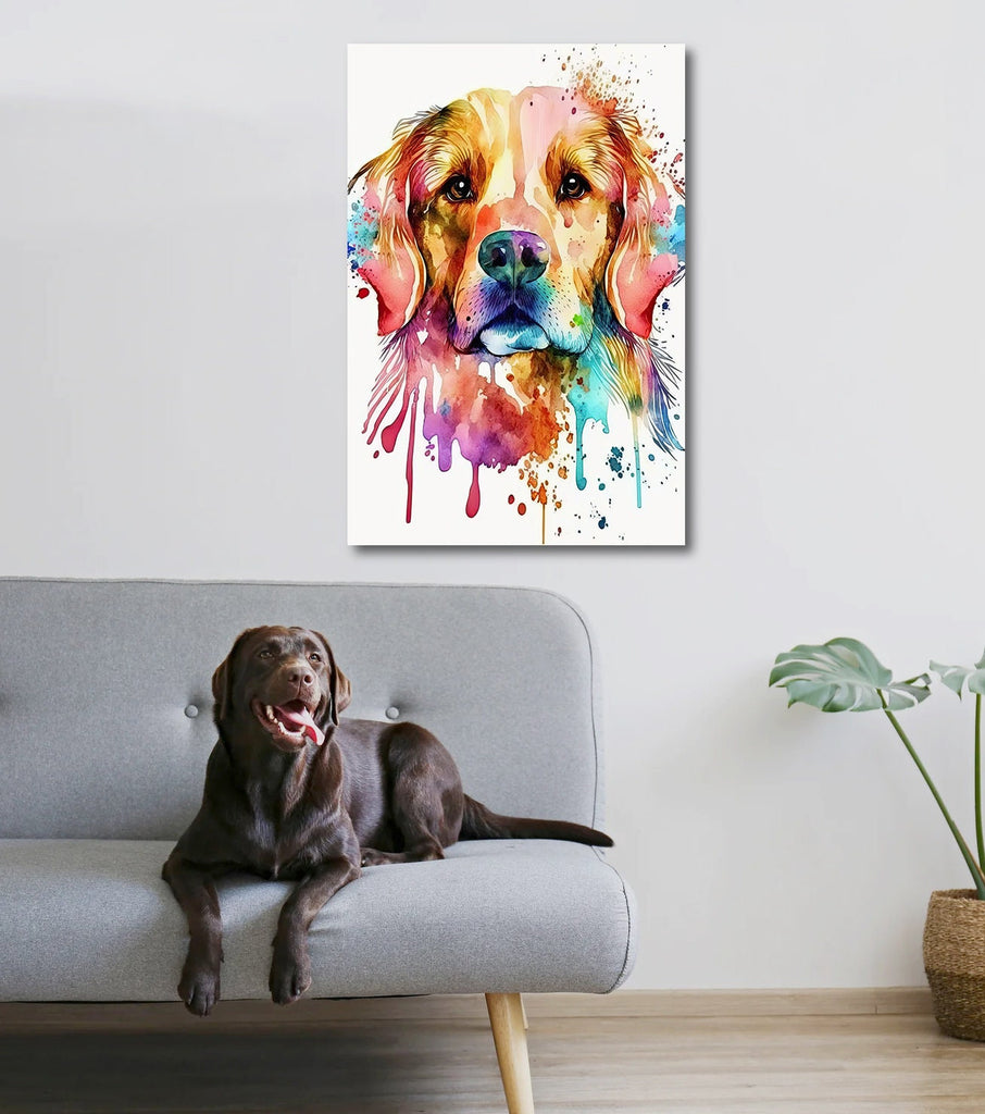 Golden Retriever Dog Watercolor Print Cute Pet Keepsake Wall Art Dog Lover Gift Adorable Canine Home Decor for Puppy Dog Lovers!