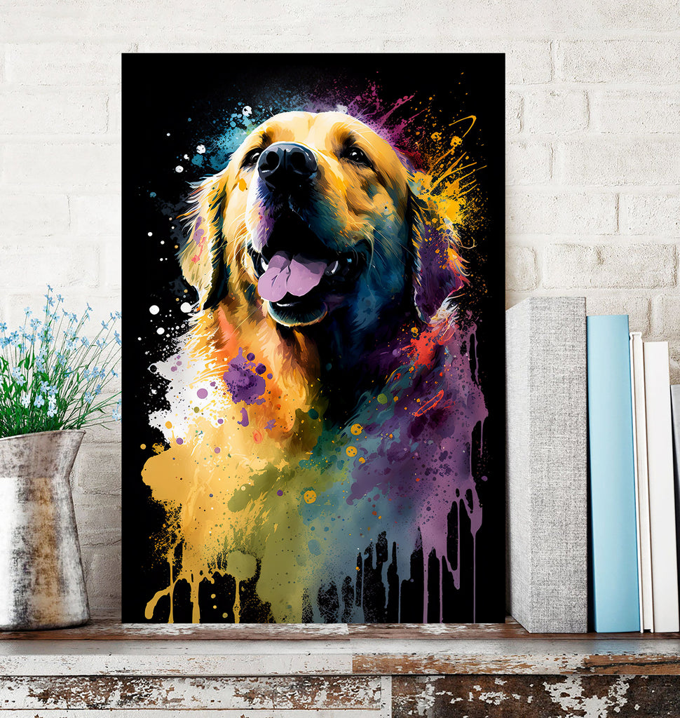 Golden Retriever Dog Watercolor Print Cute Pet Keepsake Wall Art Dog Lover Gift Adorable Canine Home Decor for Puppy Dog Lovers!