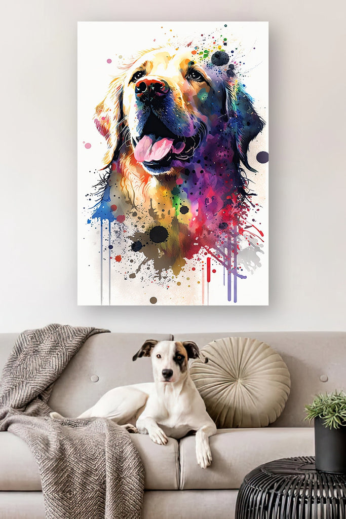 Golden Retriever Dog Watercolor Print Cute Pet Keepsake Wall Art Dog Lover Gift Adorable Canine Home Decor for Puppy Dog Lovers!