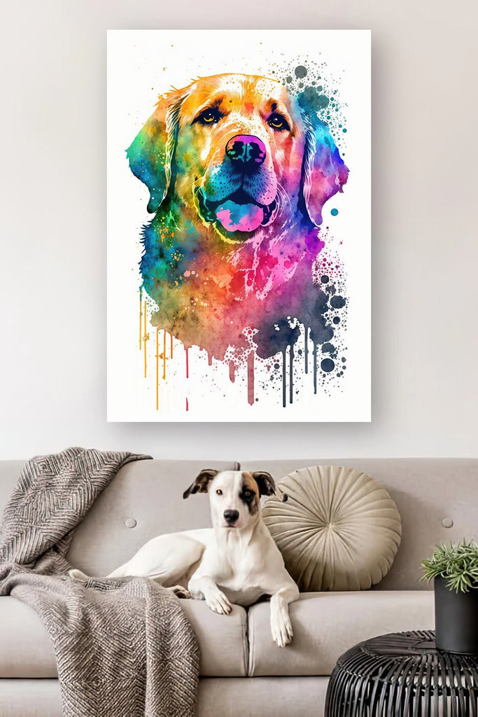 Golden Retriever Dog Watercolor Print Cute Pet Keepsake Wall Art Dog Lover Gift Adorable Canine Home Decor for Puppy Dog Lovers!