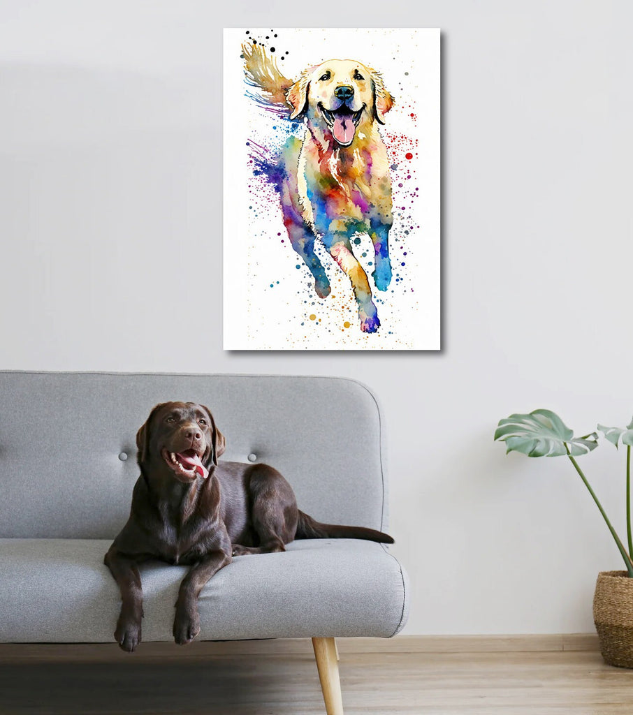 Golden Retriever Dog Watercolor Print Cute Pet Keepsake Wall Art Dog Lover Gift Adorable Canine Home Decor for Puppy Dog Lovers!