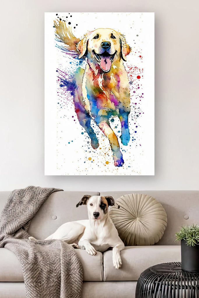 Golden Retriever Dog Watercolor Print Cute Pet Keepsake Wall Art Dog Lover Gift Adorable Canine Home Decor for Puppy Dog Lovers!