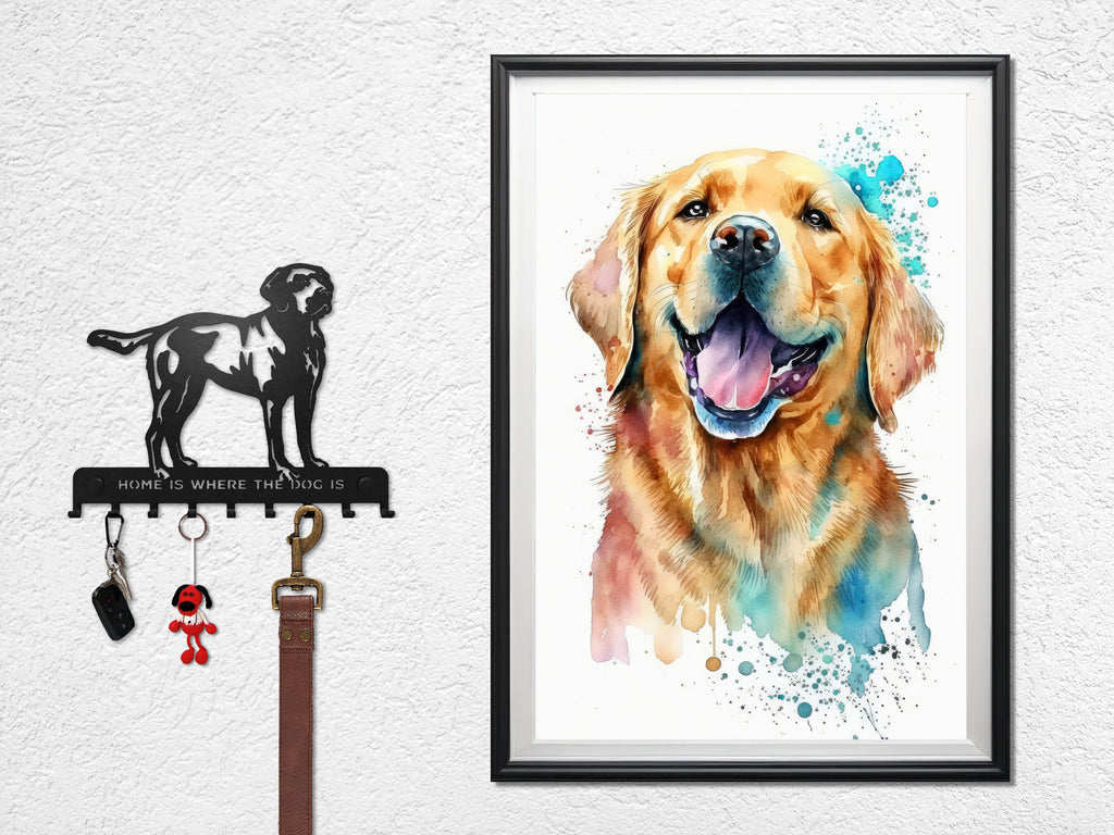 Golden Retriever Dog Watercolor Print Cute Pet Keepsake Wall Art Dog Lover Gift Adorable Canine Home Decor for Puppy Dog Lovers!