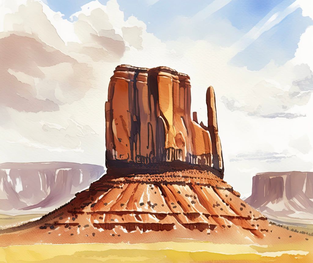 Monument Valley Print Arizona Sonoran Art Watercolor Desert Southwest Wall Art Boho Wall decor Gift Southwestern Decor