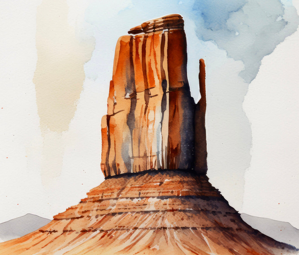 Monument Valley Print Arizona Sonoran Art Watercolor Desert Southwest Wall Art Boho Wall decor Gift Southwestern Decor