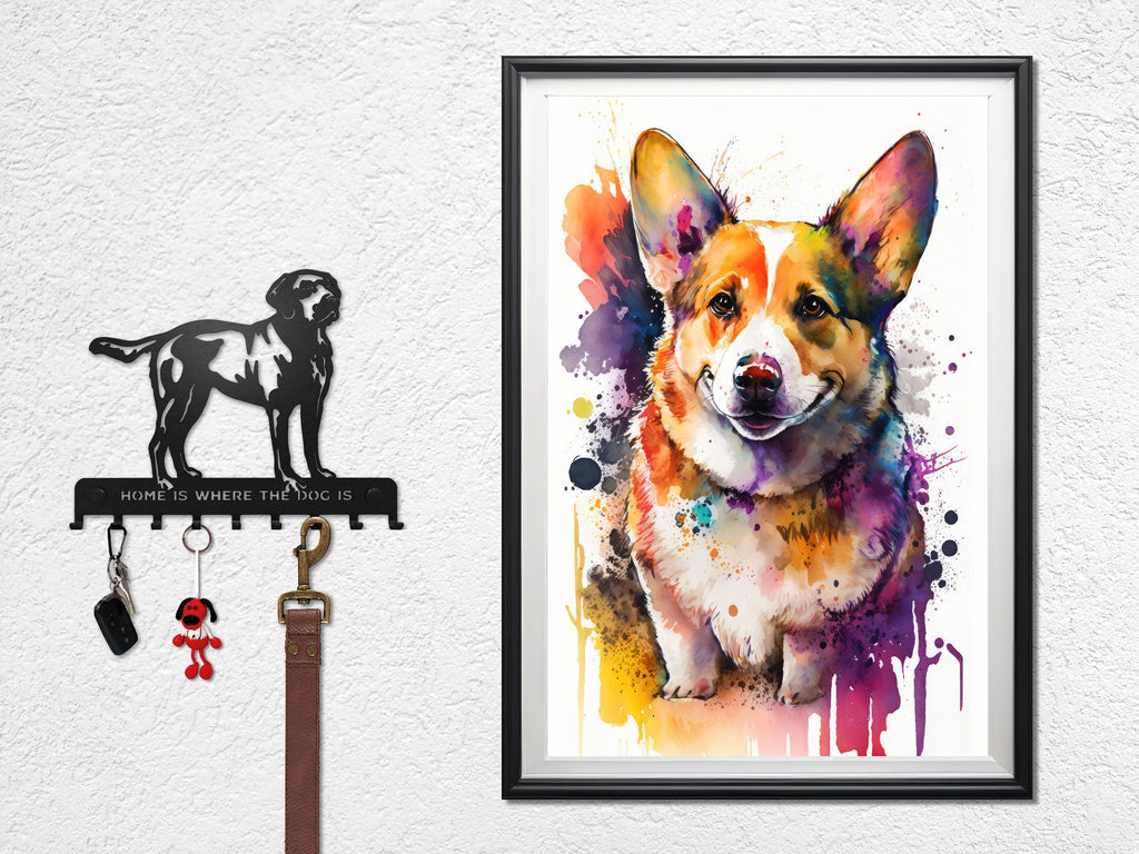 Corgi Dog Watercolor Print Cute Pet Keepsake Wall Art Dog Lover Gift Adorable Canine Home Decor for Puppy Dog Lovers!