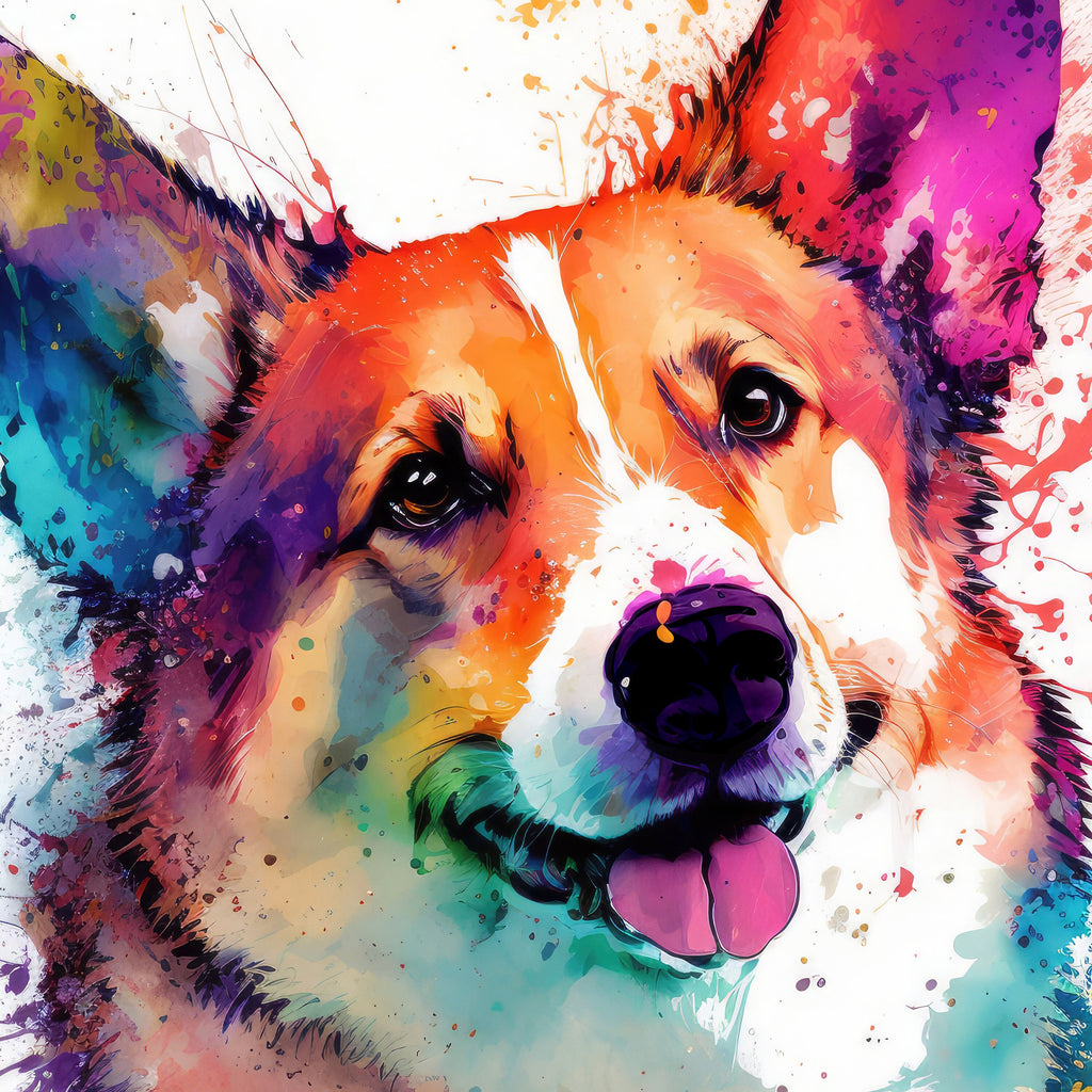 Corgi Dog Watercolor Print Cute Pet Keepsake Wall Art Dog Lover Gift Adorable Canine Home Decor for Puppy Dog Lovers!