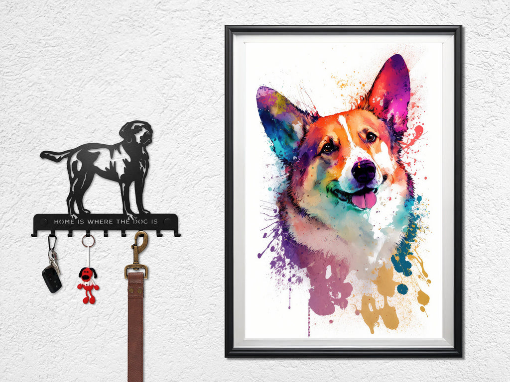 Corgi Dog Watercolor Print Cute Pet Keepsake Wall Art Dog Lover Gift Adorable Canine Home Decor for Puppy Dog Lovers!